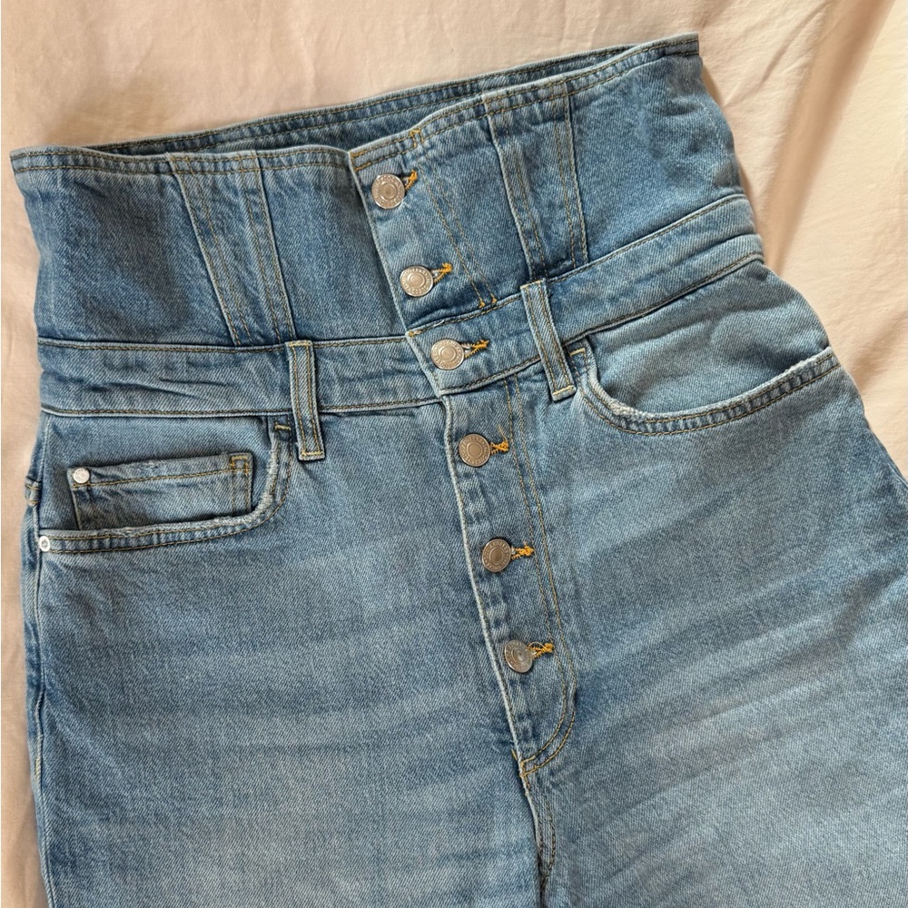 Guess Super High Rise Ribcage Light Blue Jeans